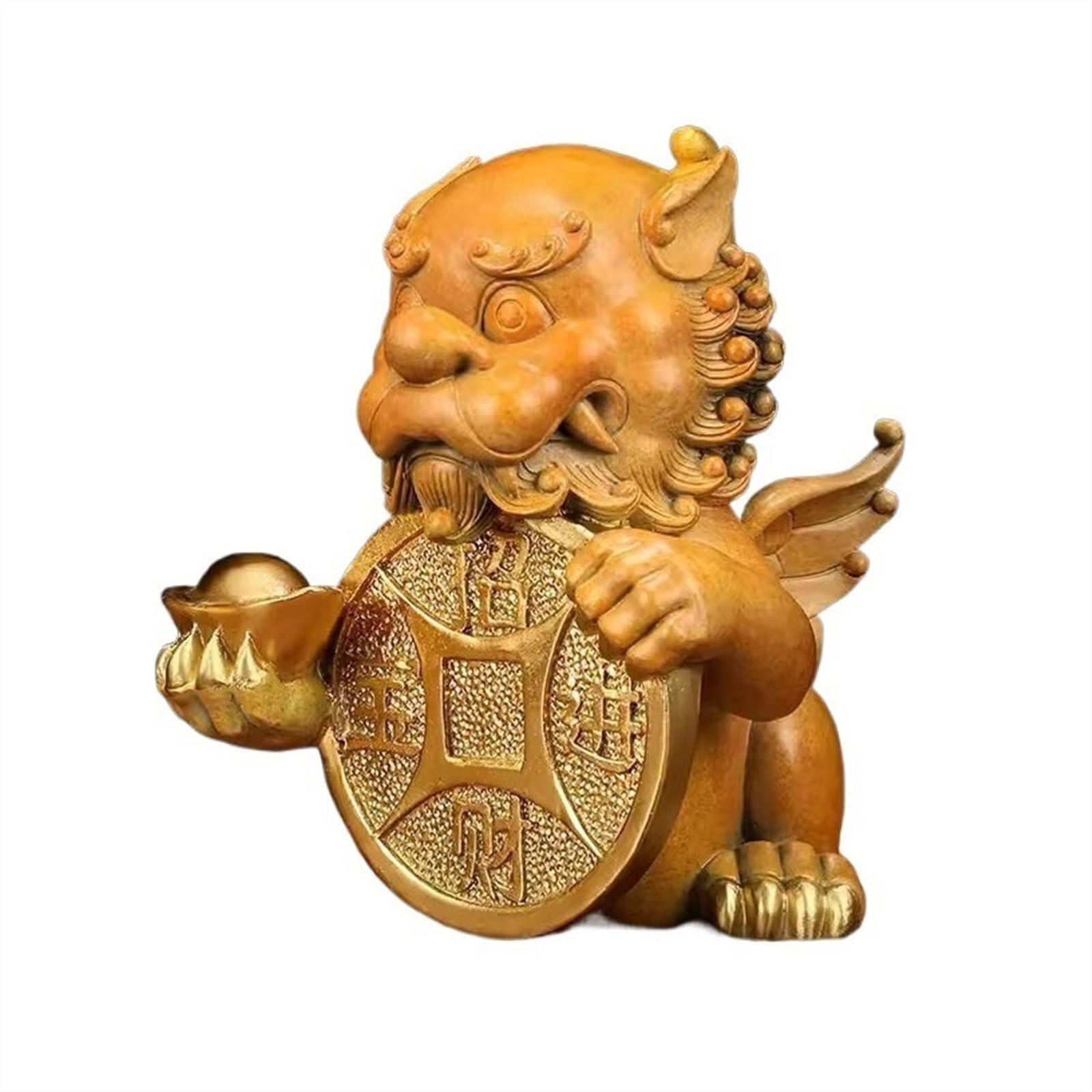 BHGFYXBS Statue Figurines Desktop Copper Fortune-Making Ornaments Retro Chinese Pixiu Study Office Desktop Decorations Feng Shui Decor Decorative Ornaments,Right-Right