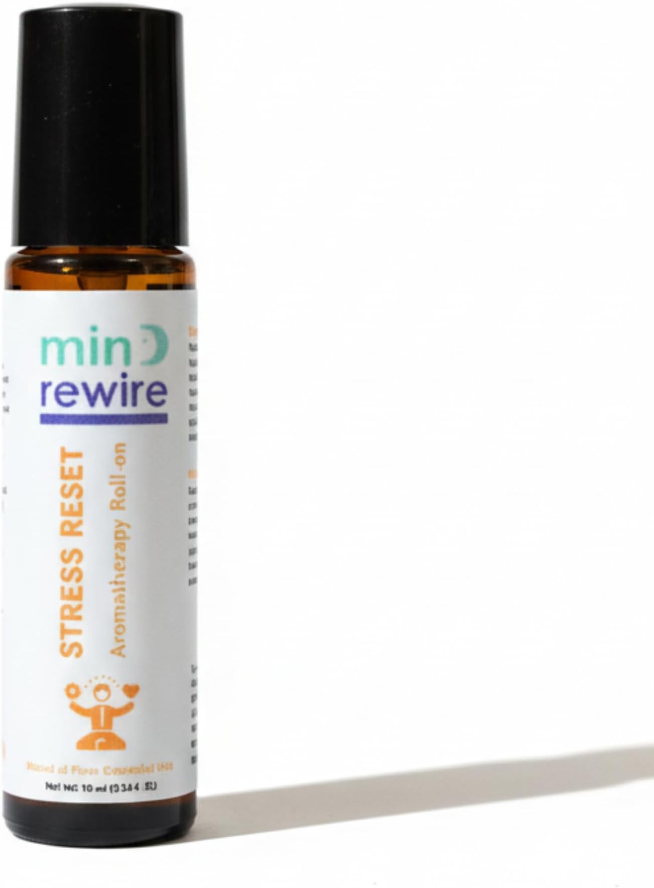 Stress Reset Aromatherapy Roll-On, Natural Essential Oil Blend with Bergamot, Patchouli, Ylang Ylang, Sweet Marjoram, Grapefruit, Sweet Orange, Calming Scent for Anxiety Relief