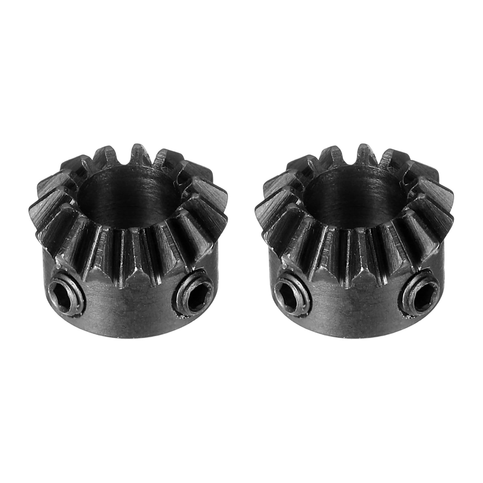 uxcell 2pcs Bevel Gear 0.8 Module 1:1 Reduction Rate 15T 6.35mm Hole Dia Bevel Pinion Gear 45# Steel, 45 Degree Steering Gear for Hardware Mechanical