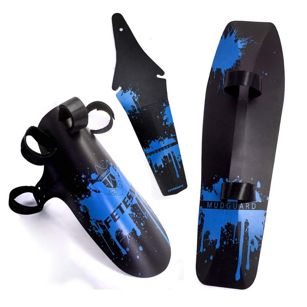 guardabarros de bicicleta de montaña, Guardabarros de bicicleta MTB bicicleta de montaña bicicleta de carretera guardabarros trasero delantero y juego de guardabarros de tubo inferior de bici