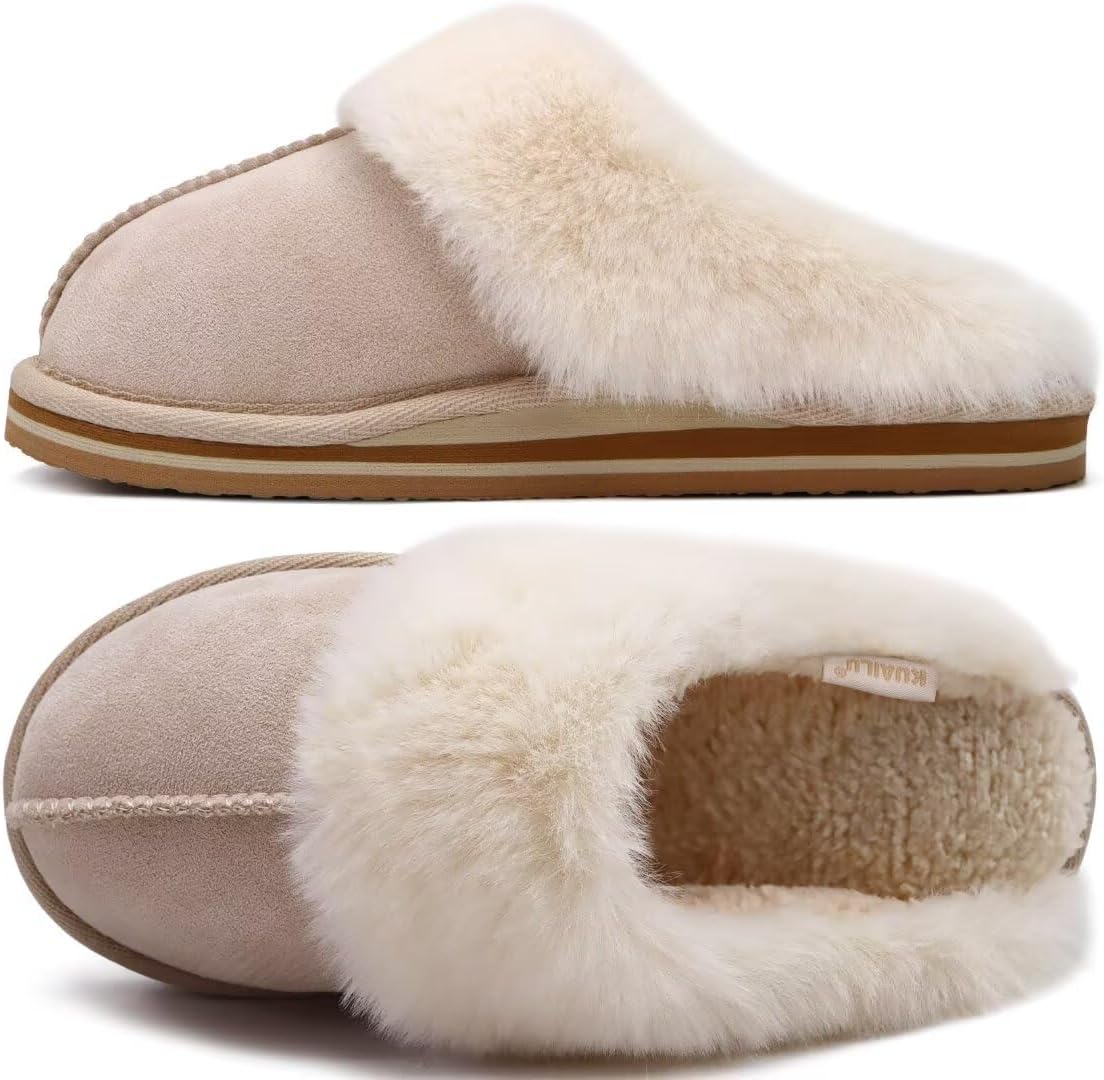 Mishansha Dames Warme Huisschoenen Winter Vaste Zool Vrouwen Pantoffels Indoor Outdoor Slipper, zwart, 38 EU