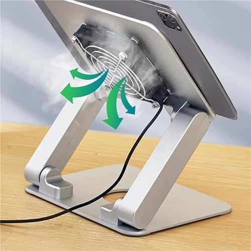 Miniatura 4 de Soporte para portátil de enfriamiento Base de placa de enfriamiento de semiconductores Aleación de aluminio 360  Rotación ajustable Soporte para