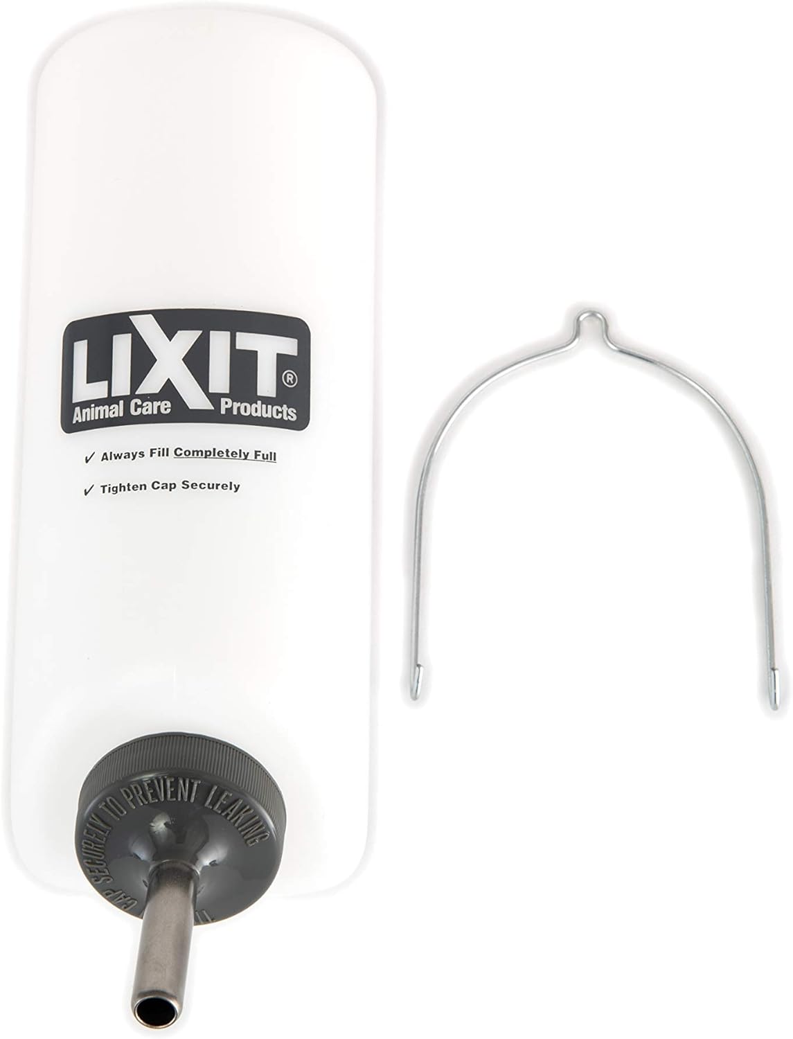 Lixit Widemouth Cage Water Bottles for Rabbits, Ferrets, Guinea Pigs, Rats and Other Small Animals. (White, 32 Ounce)