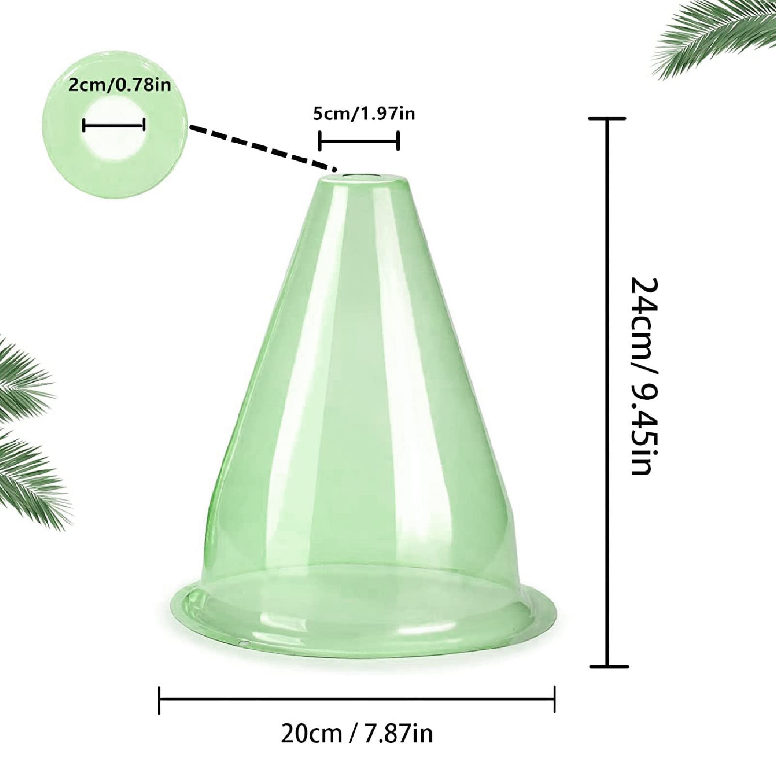 Pilipane Garden Cloches Plastic Multifunctional Plant Covers Protectors Dome Bell Transparent Jar Prevent Birds Frost for Outdoor Gardening PET Material 12Pcs