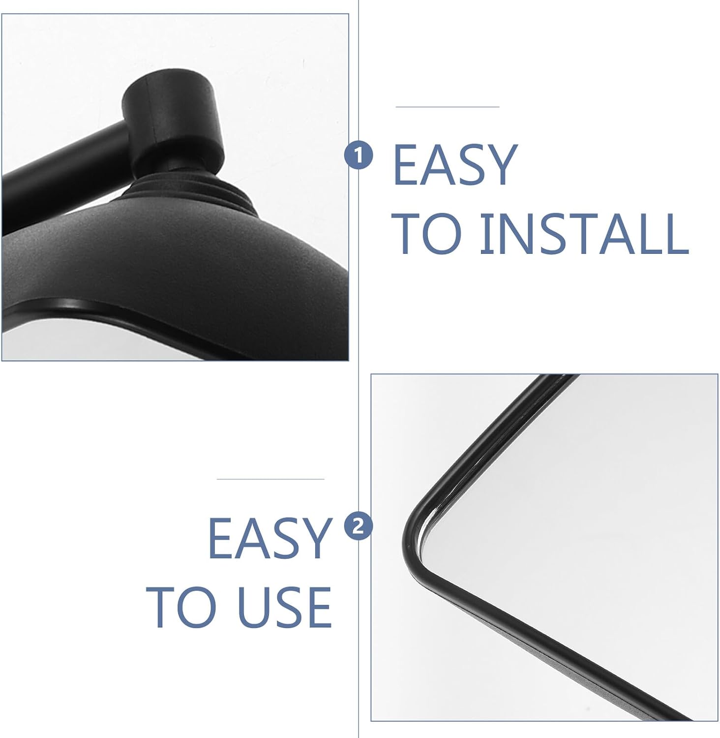 Universal Towing Mirrors Pair Clamp on Car and Caravan