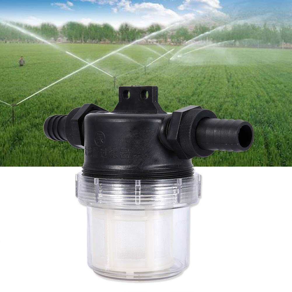 Syrisora Pumpenfilter Transparent Inline Mesh Sieb Wasserpumpenfilter Bewässerung High Flow Gartenbewässerungsschnittstellenrohre, Wasserpumpenfilter, Pestizidzubehör