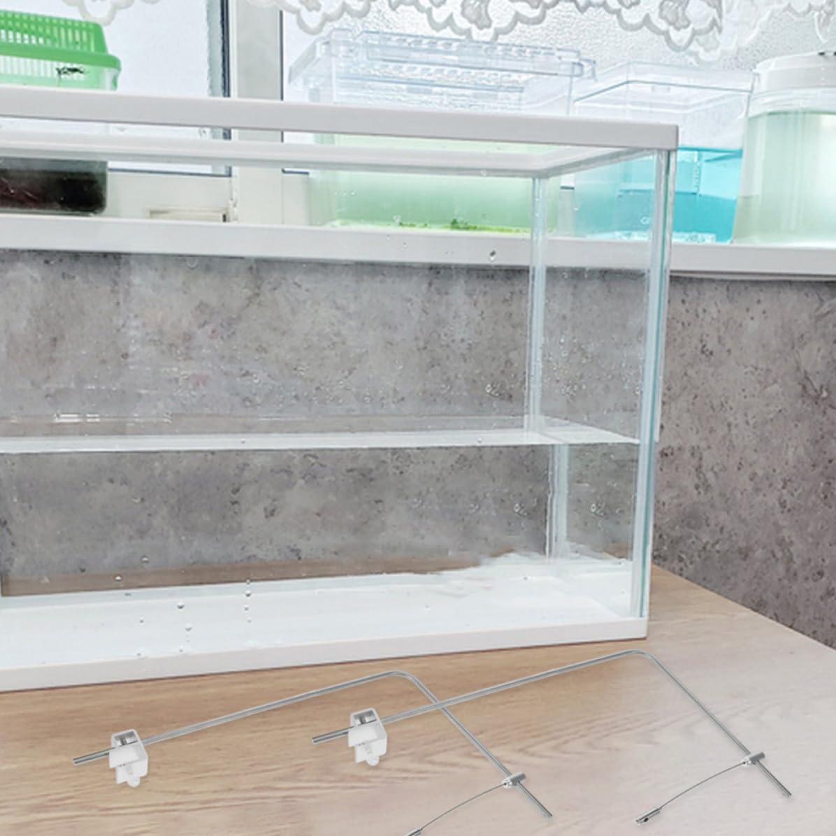 4 Stück Halterung für Aquariumlampe mit Verstellbarer Höhe