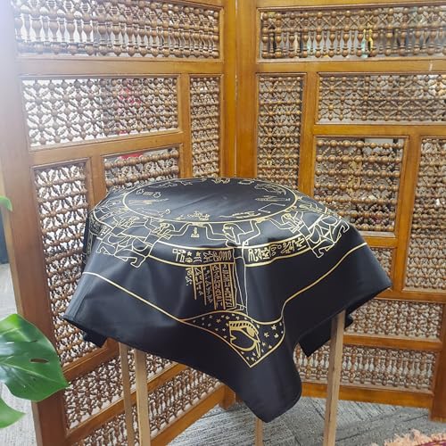 Dendera Zodiac Altar Cloth Scarf - Made in Egypt - Egyptian Inspired - Table Cloth Square4