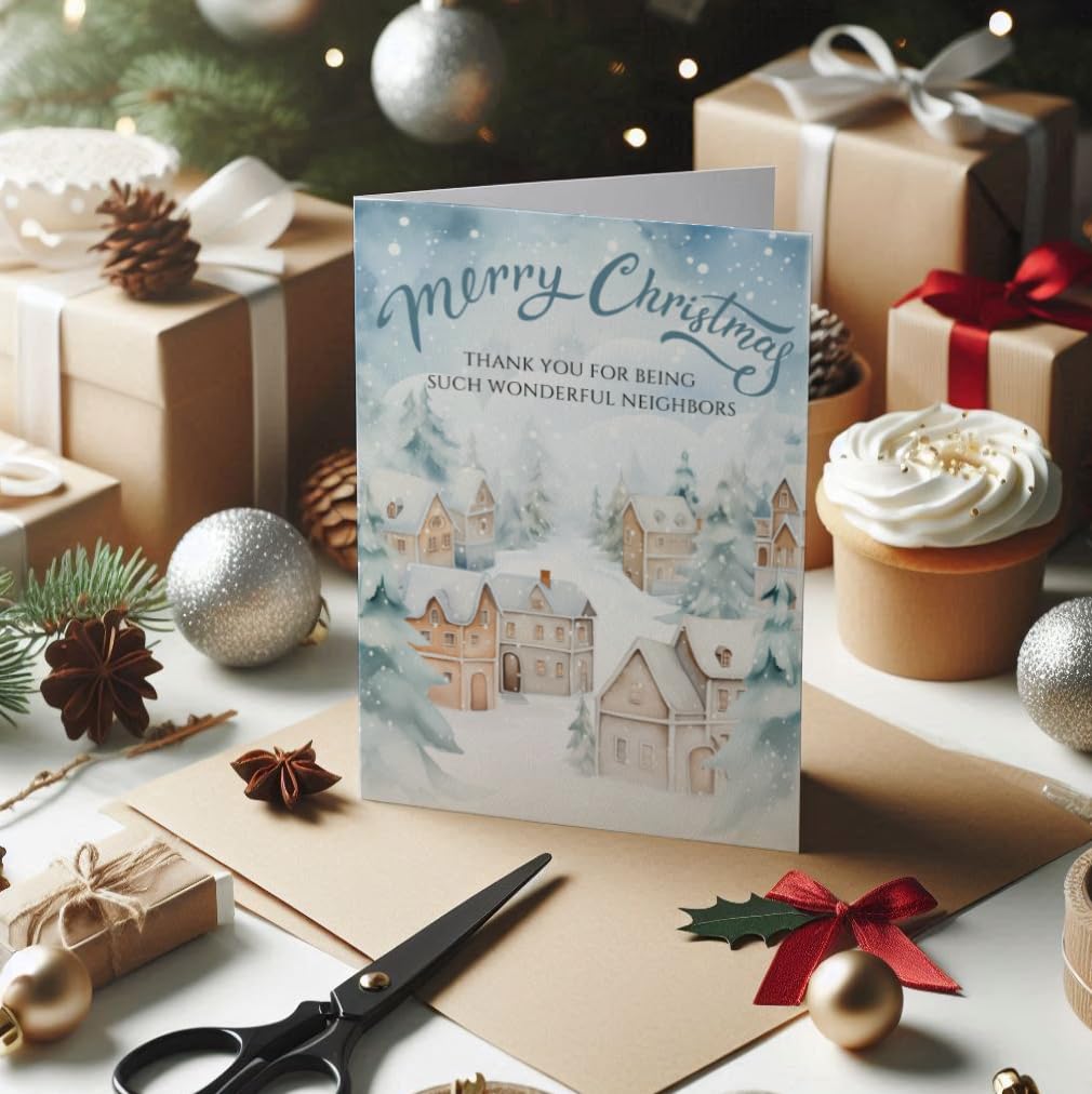 Weihnachtskarten Für Nachbarn – Süße & Traditionelle Designs, 7x5 Inch