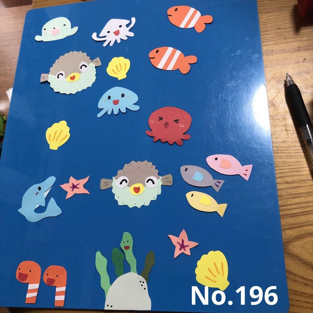 魚　壁飾り　額装 Amazon.co.jp: ①金魚キット□きんぎょがにげた壁面飾り7月8月