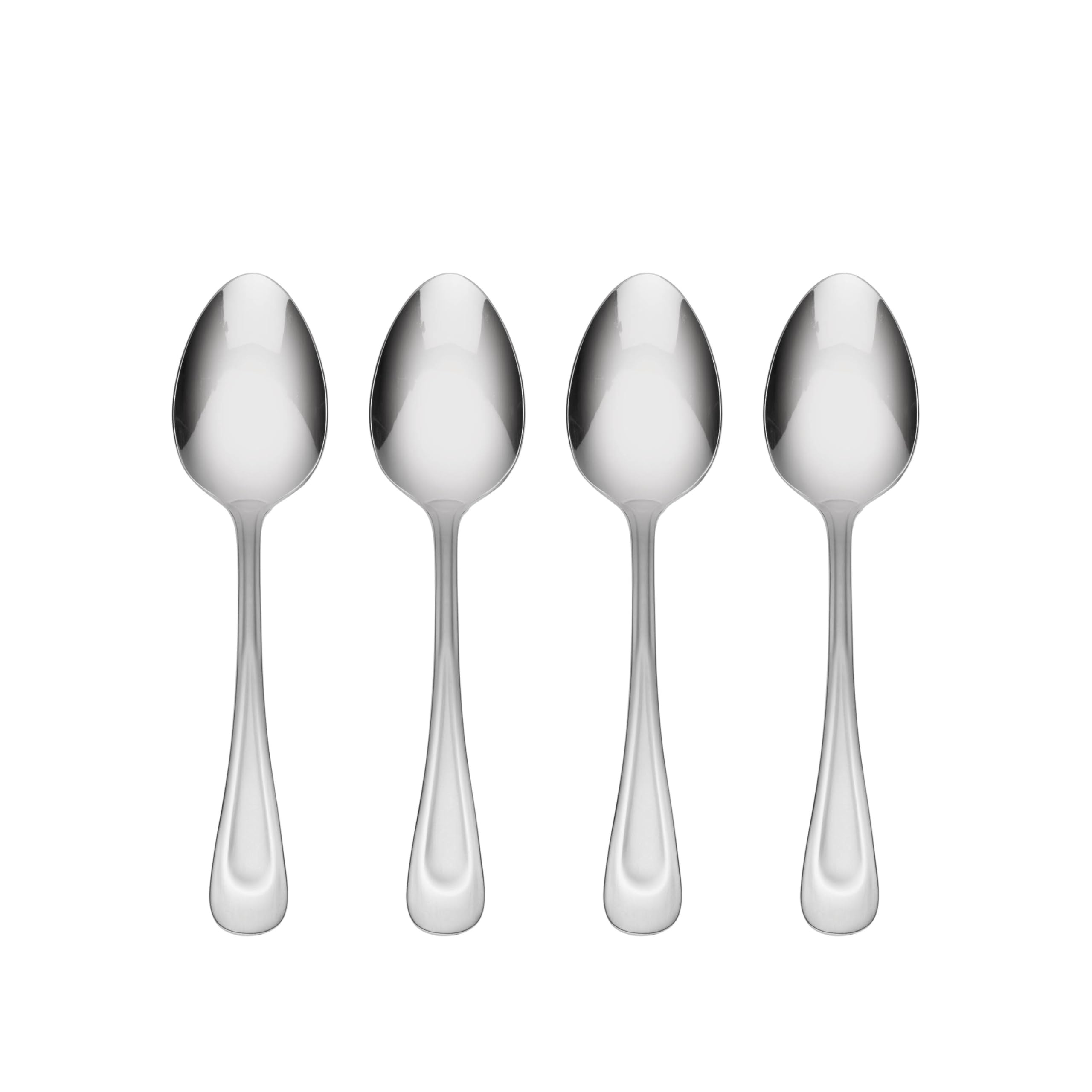 Oneida Satin Sand Dune Everyday Flatware Dinner Spoons, Set of 4, 18/0 Stainless Steel, Silverware Set, Dishwasher Safe