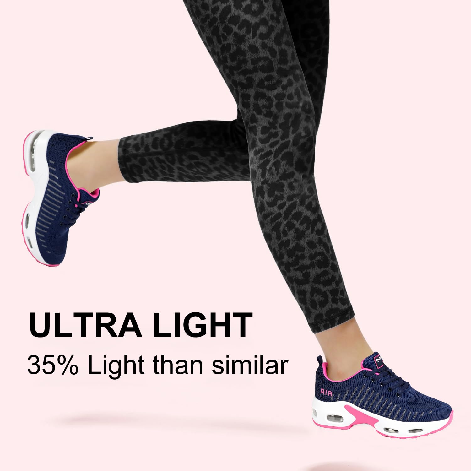 Myztra Scarpe Donna Sneakers Ginnastica Running Sportive Cuscinetto ad Aria Supporto Arco Plantare Rete Traspirante Suola Antiscivolo Leggera Fitness Outdoor