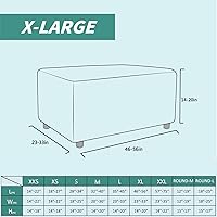 Vista 6 de YEMYHOM - Funda para otomano, diseño Jacquard más reciente, alta elasticidad, plegable, protector para reposapiés, funda extraíble rectangular Café