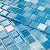 Soulscrafts Glass Mosaic Tiles, Pool Square Glass Mosaic Backsplash 12 x 12 Inch for Swimming Pool Kitchen Bathroom, 3D Light Blue, 5 Sheets
