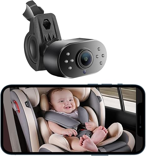 GreenYi Cámara WiFi para bebé con LED IR, inalámbrica para monitorear 720P HD cámara trasera  frontal de visión trasera para el mercado de