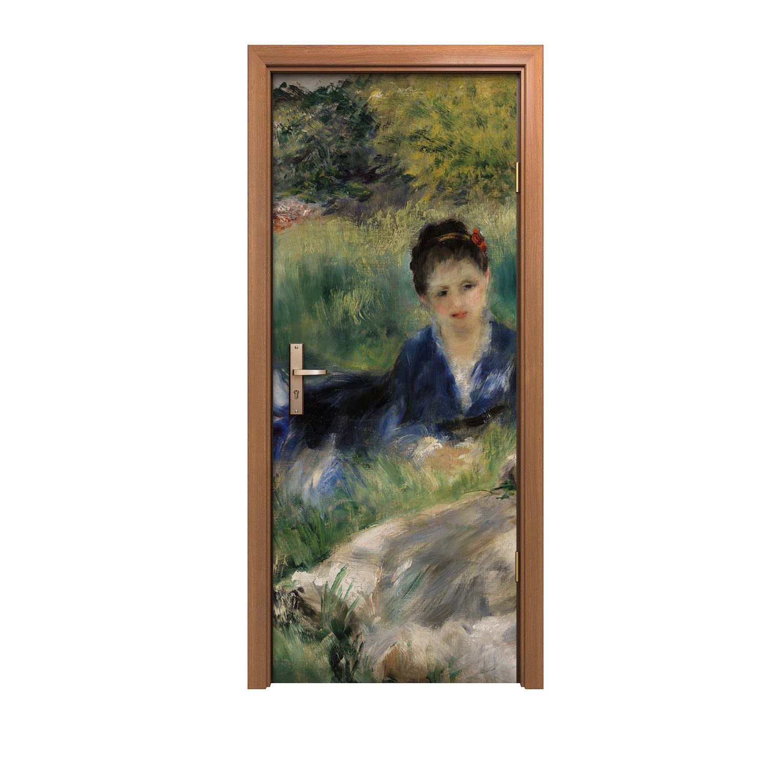 Autocollant de porte nature pour créer une ambiance zen dans votre salon