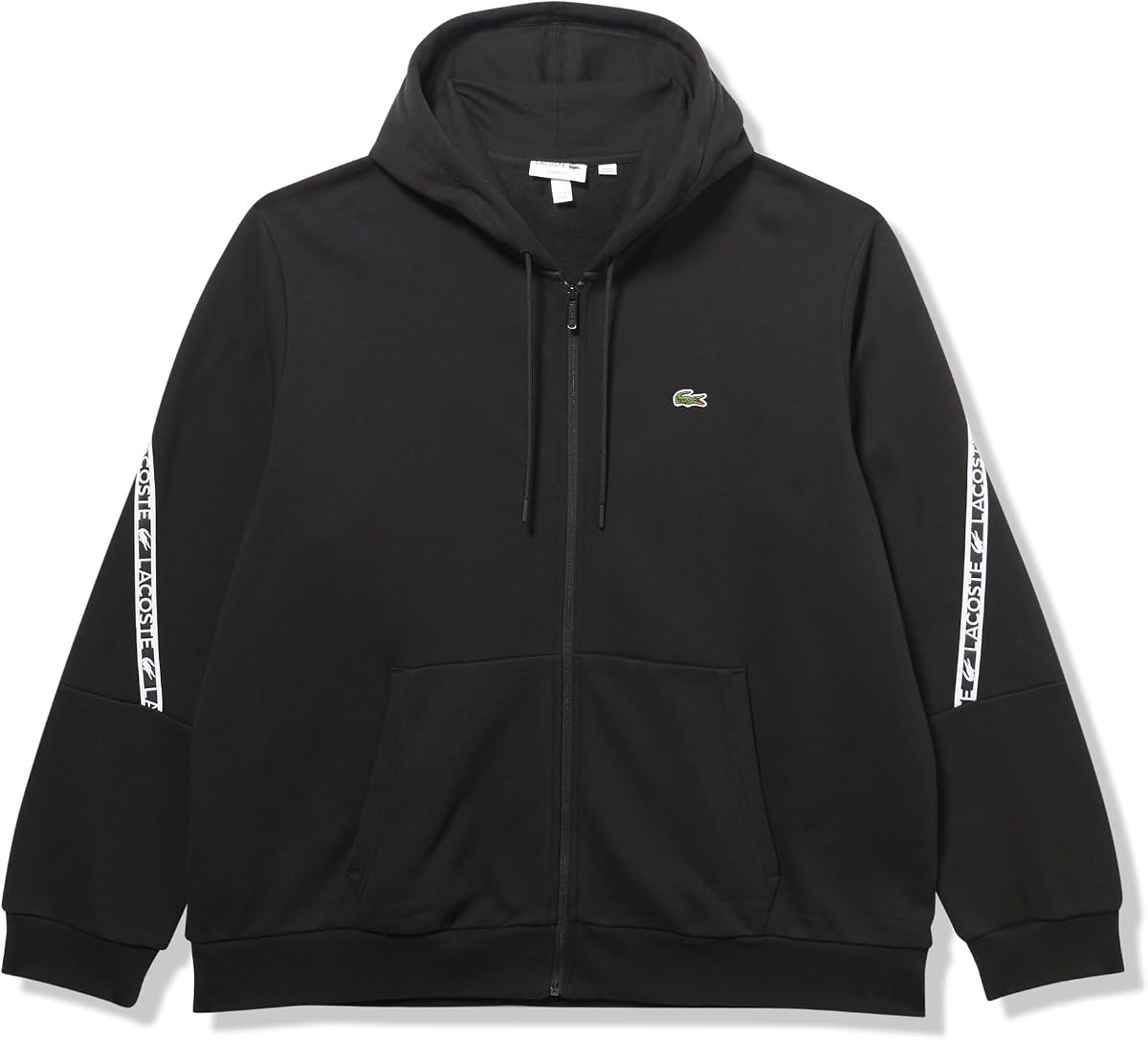Lacoste Men's Printed Bands Hooded Zip Sweatshirt