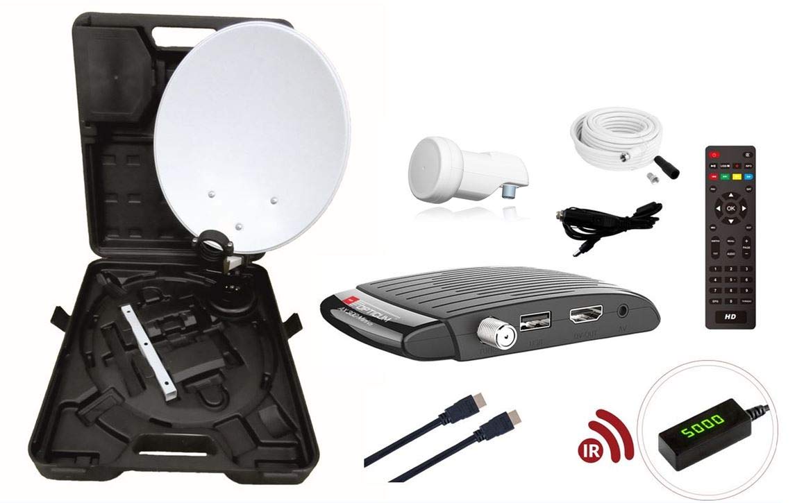 RED OPTICUM AX 300 mini V3 Sat-ontvanger I Digitale satellietontvanger HD - externe IR Sensor met LED-display - HDMI - 2x USB I 12V voeding ideaal voor camping I ontvanger voor Schotelantenne