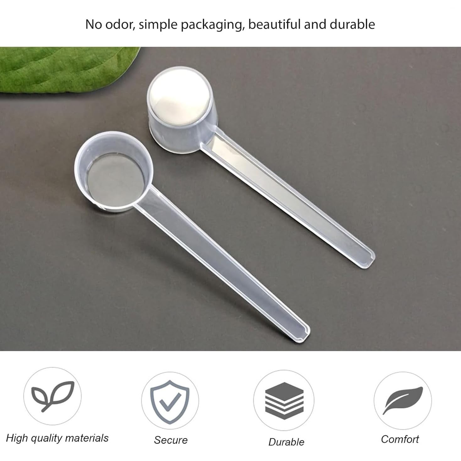 5 Misurini Grammi In Plastica Trasparente - Cucchiai Dosatori Con Scala 2g, 3g, 4g, 5g Per Cucina - Foto 8