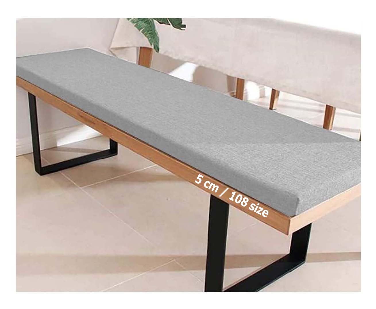 Cuscini di ricambio per panca da esterno, colore grigio chiaro, imbottiti in schiuma, per sedie a dondolo da giardino, 2 posti e 3 posti, 200 x 55 cm, spessore 5 cm, comodi cuscini di ricambio per