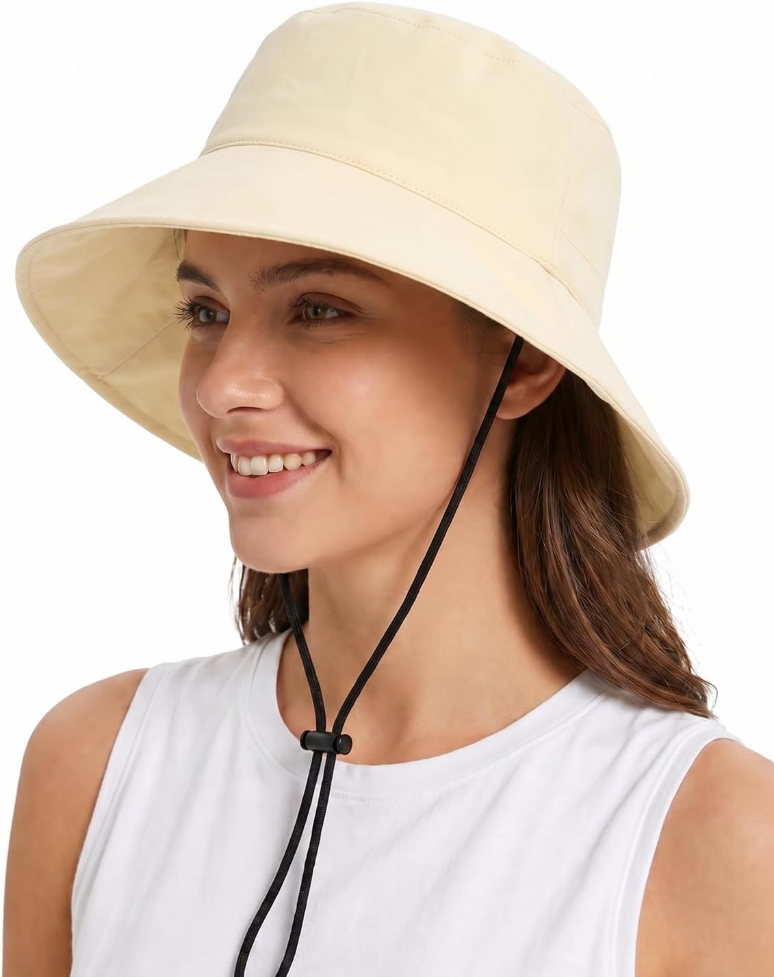 Zylioo XXL Cooling Sun Hat for Big Heads, Large Adjustable Bucket Hat, Shapeable Wide Brim Hat for Hiking Fishing Travel