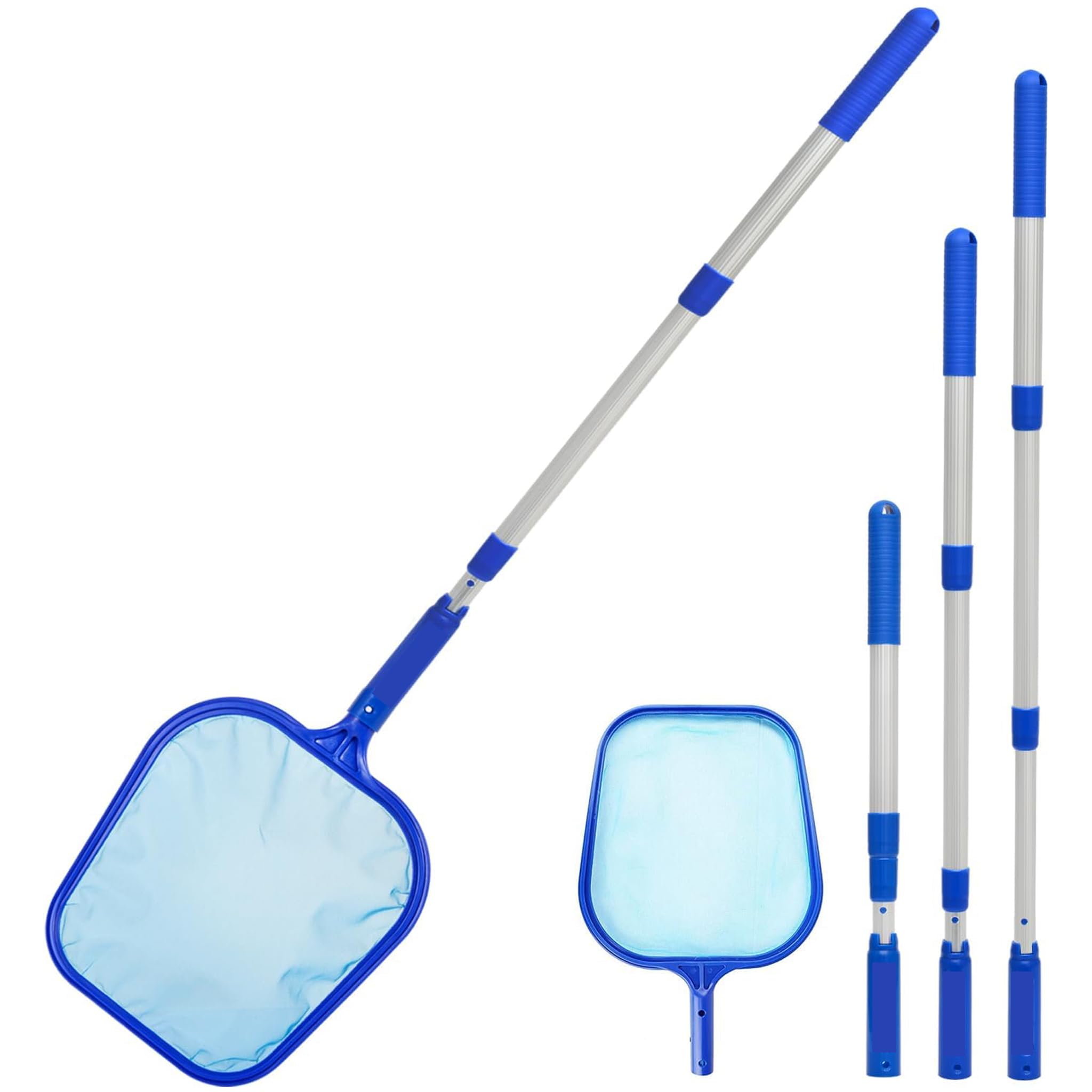 SUDS-ONLINE HEAVY DUTY TELESCOPIC POLE AQUA SWIMMING POOL LEAF MESH NET SPA SKIMMER HOT TUB CLEAR DEBRIS