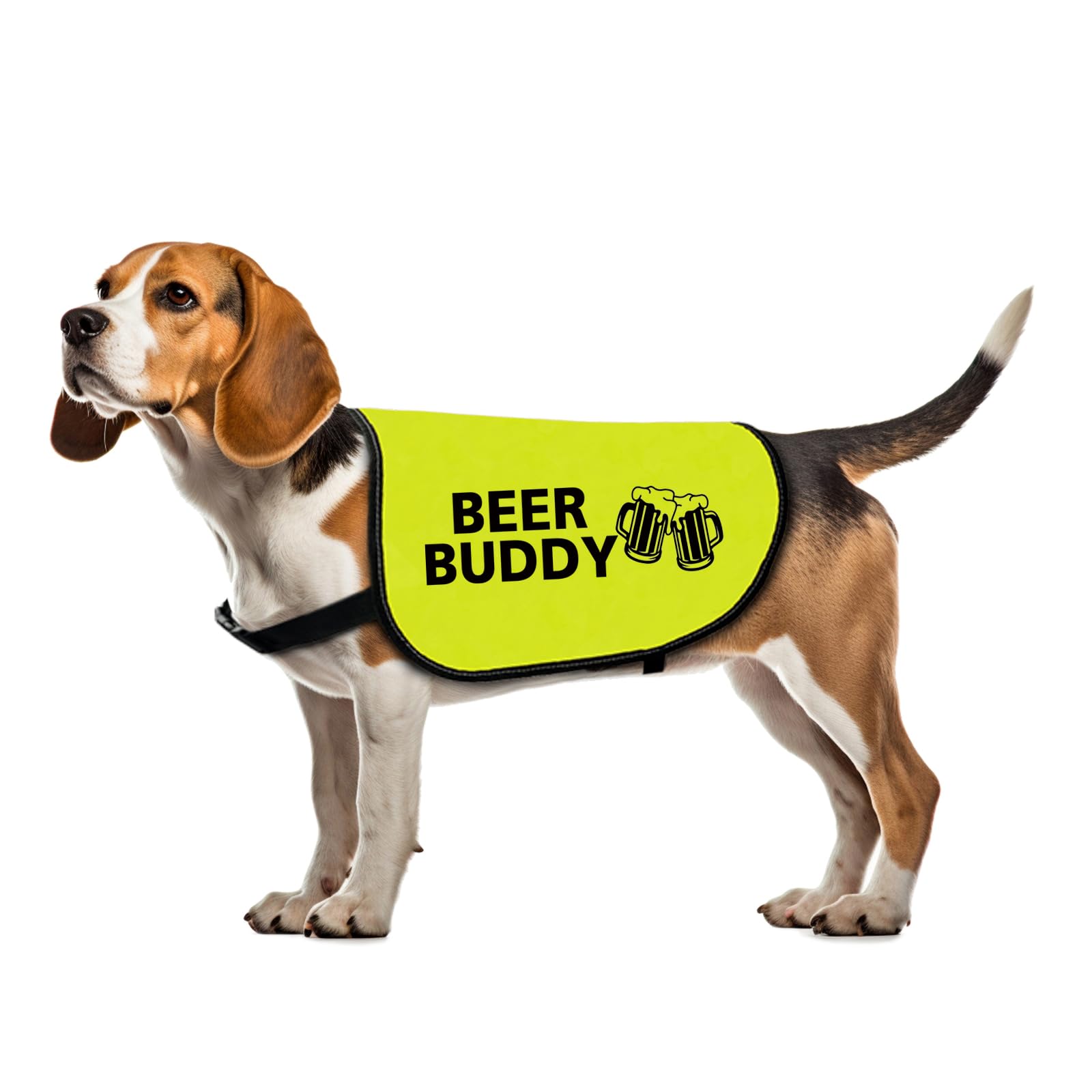 Funny Beer Dog Jacket Vest Beer Buddy Slogan Vest Social Distancing Gift Dog Drink Gift Drinking Buddy Vest (BEER BUDDY-Large)