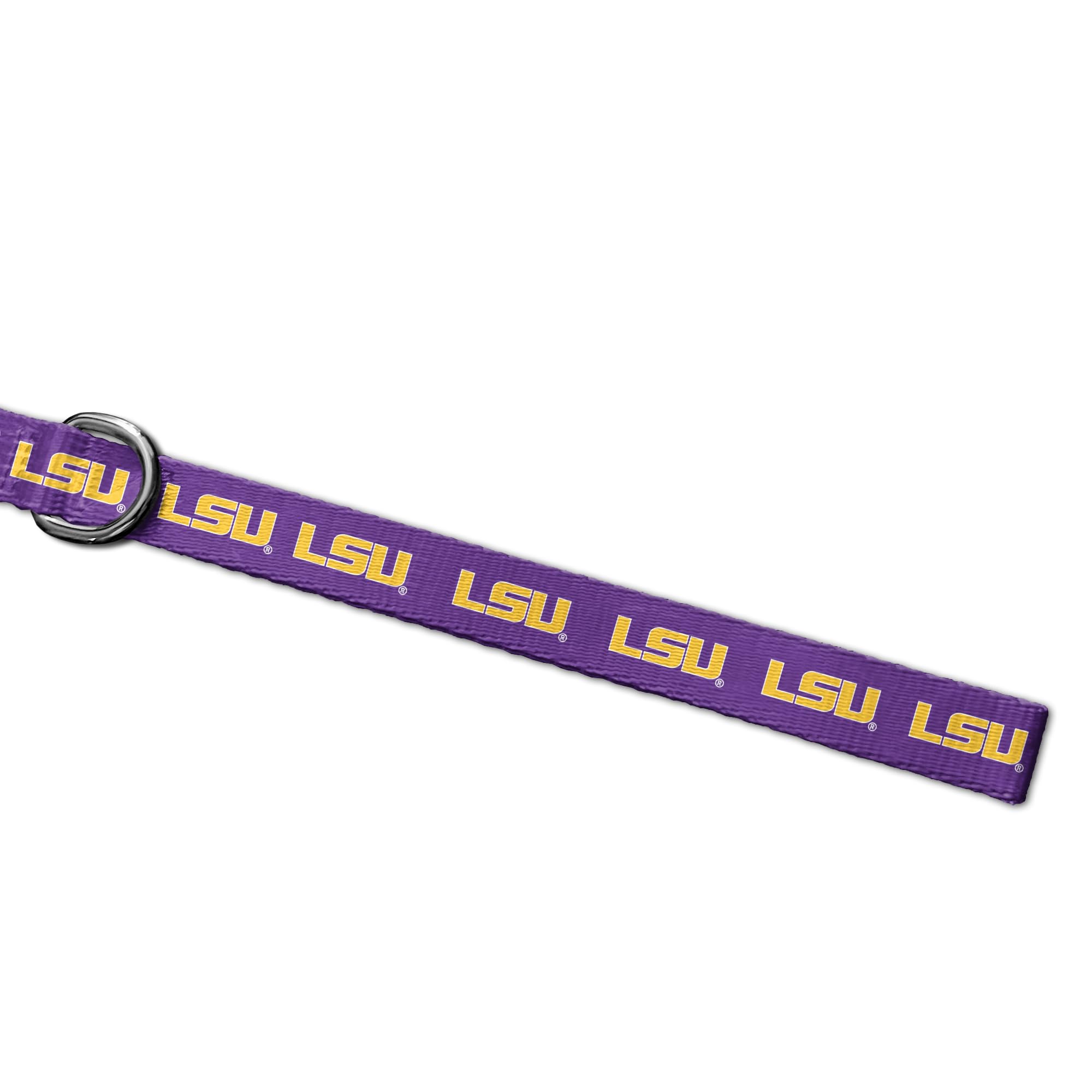 LSU Tigers regulowane obroże i smycze dla psów, pasują do zwierząt domowych, oficjalnie licencjonowana smycz 15,5 m