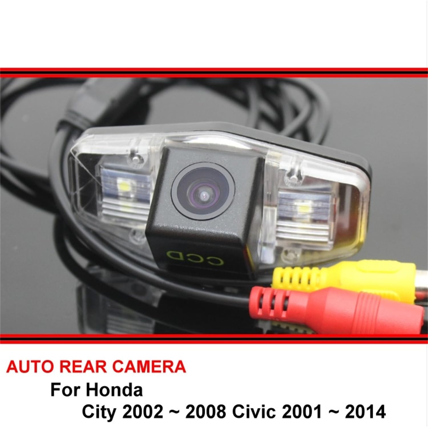 Samochodowa kamera cofania, zamiennik kamery cofania samochodu do City 2002-2008 Civic 2001-2014, wodoodporny metalowy monitor sterowania samochodem, kamera cofania samochodu, B-NO LED (normalna