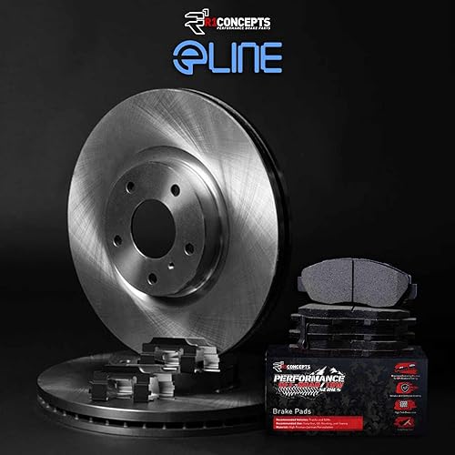 Miniatura 2 de R1 Concepts Kit de frenos y rotores delanteros  Pastillas de freno delanteras Rotores y pastillas de freno  Pastillas de freno y rotores todoterreno