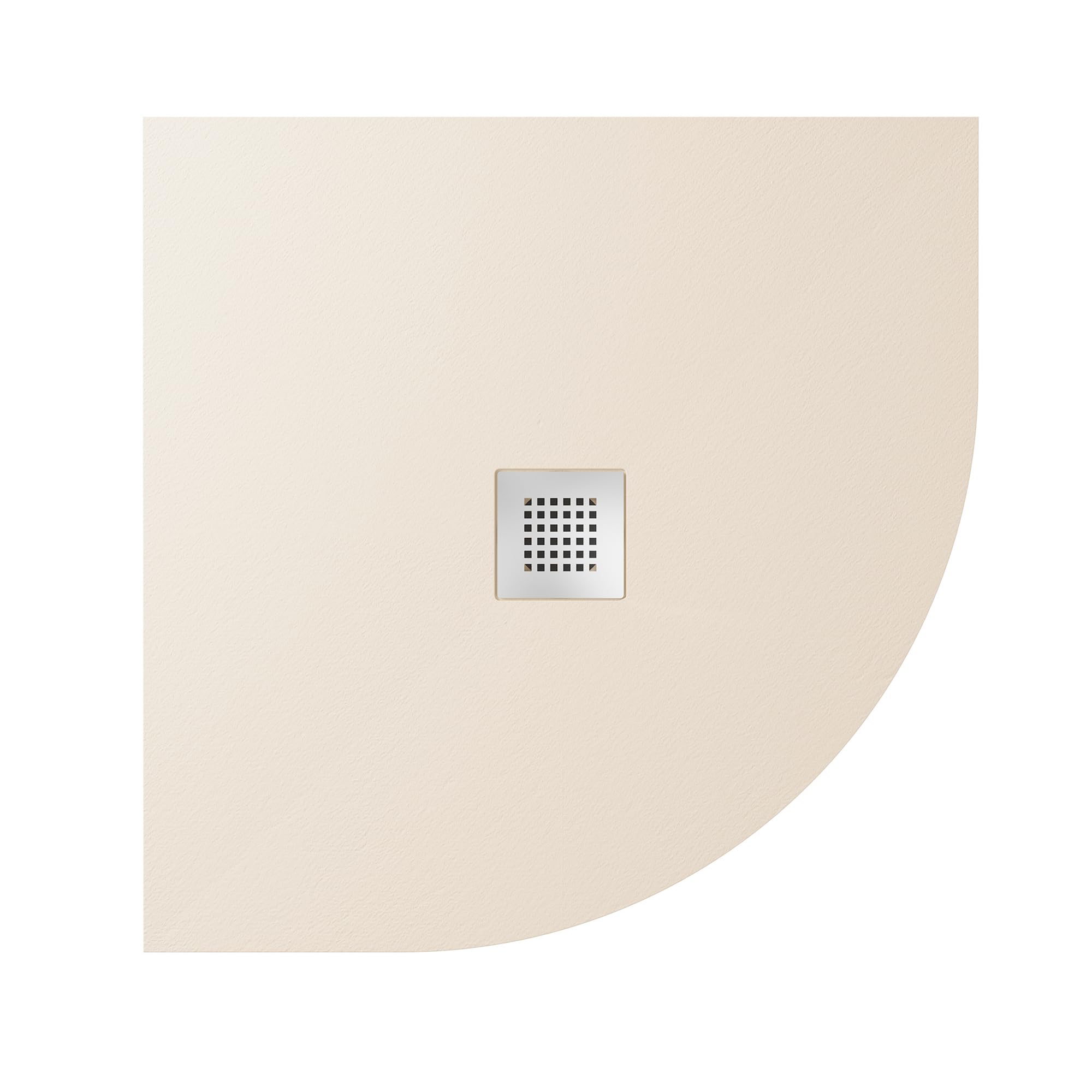 Piatto Doccia 80x80 cm Semicircolare Marmoresina Avorio Effetto Pietra Ultraslim Antiscivolo