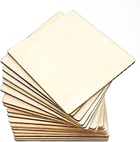 Vista 8 de 20 piezas de madera sin terminar, cuadradas de 7,6 x 7,6 centímetros, rodajas naturales en blanco para manualidades, pintura, fichas de Scrabble