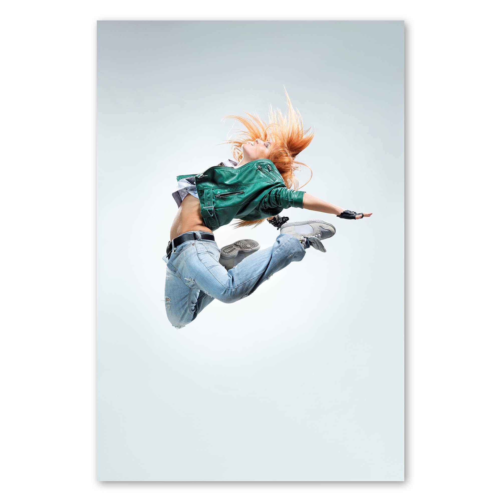 Postereck - 0637 - Hip hop, salto ballerina donna street dance musica - Decorazione da Parete, Stampa Artistica, Arredamento Interni, Stampa Fotografica - Tela - 100,0 cm x 75,0 cm