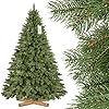 FAIRYTREES kunstamatige kerstboom koninklijkesparren Premium, PU i PVC, houten standard, 180cm