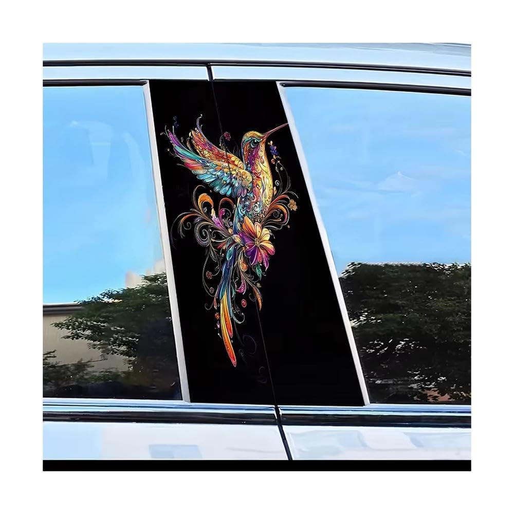 Auto Accessory Car Pillar Decals Waterproof Hummingbird Stickers