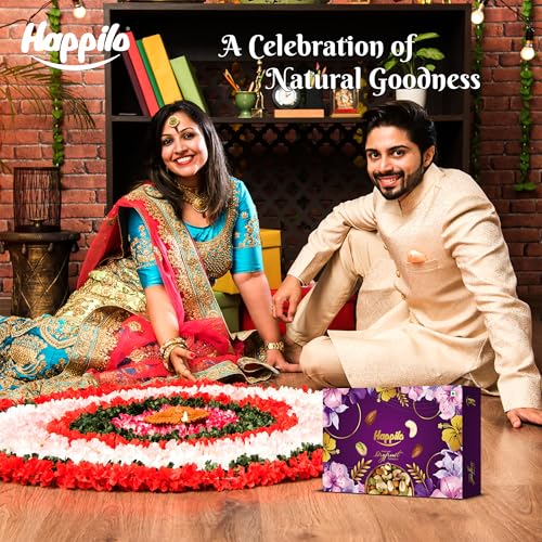 Image of Happilo Diwali Dry Fruit Gift Box Kaze 850g | Almonds, Cashew, Pistachio, Raisins | Diwali Gift Hamper | Ideal for Corporate Gifting