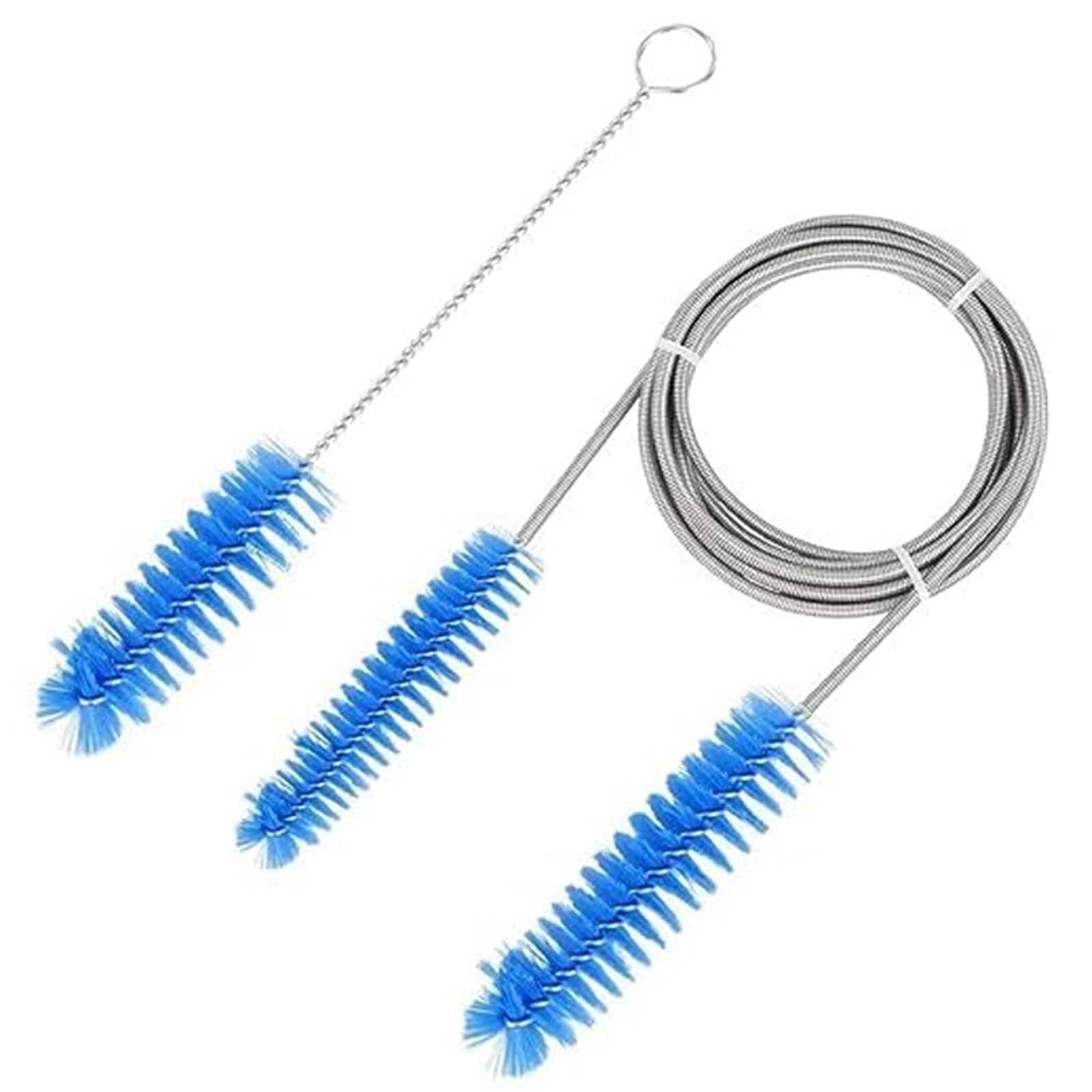 Diámetro del cepillo: 15 mm, 19 mm, cepillo de limpieza de tubo CPAP, adecuado para la mayoría de tipos de manguera CPAP (azul)