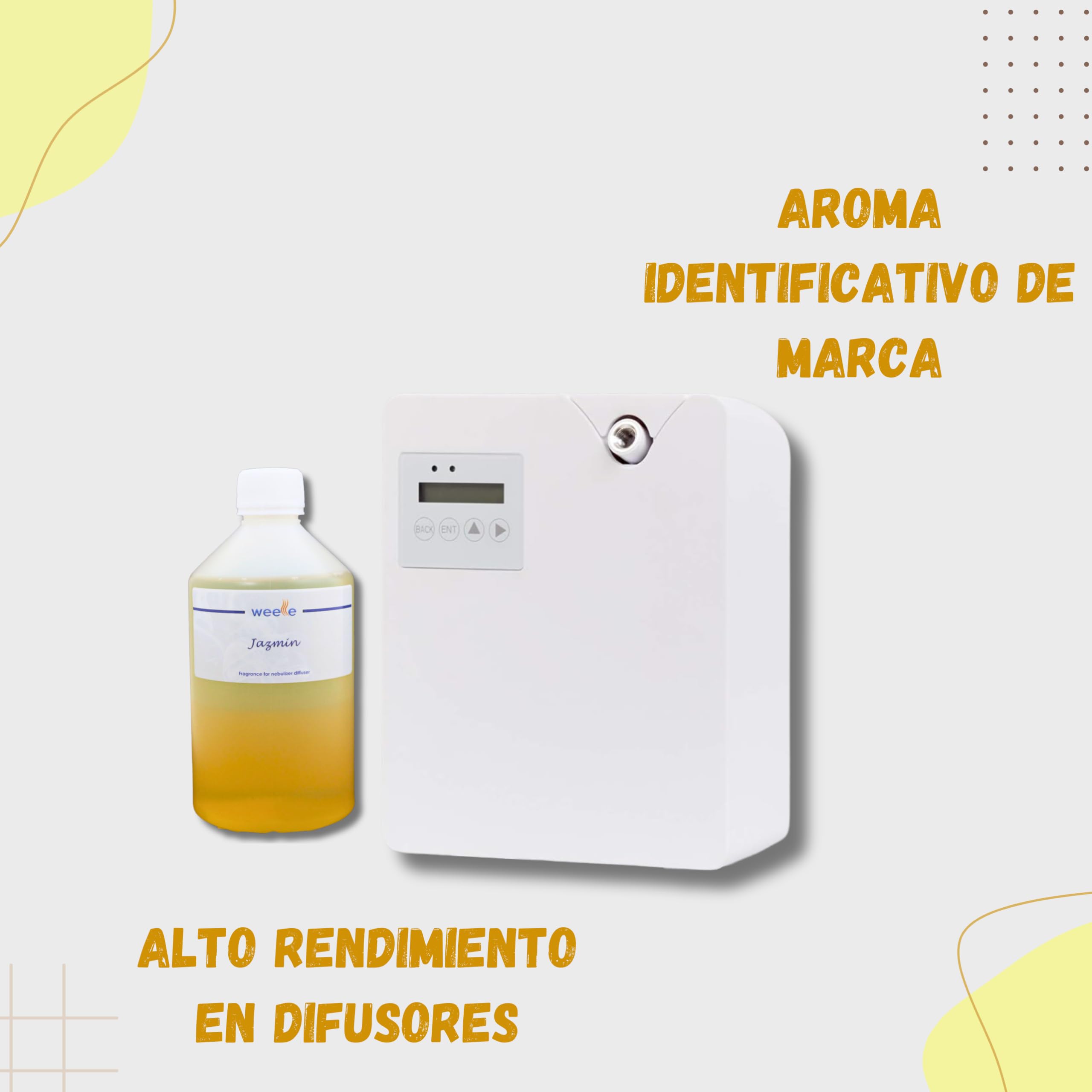 Fragranza per Nebulizzatore Weele Gelsomino, Aroma per Diffusore 500 ml