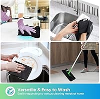 Vista 5 de HOMEXCEL Paño de limpieza de microfibra negro, paquete de 12 toallas de microfibra premium para autos, sin pelusa, sin arañazos, altamente