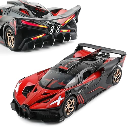 Bugatti Bolide - Coche de juguete fundido a presión, modelo de auto deportivo, aleación de zinc, vehículos de tracción hacia atrás, mini