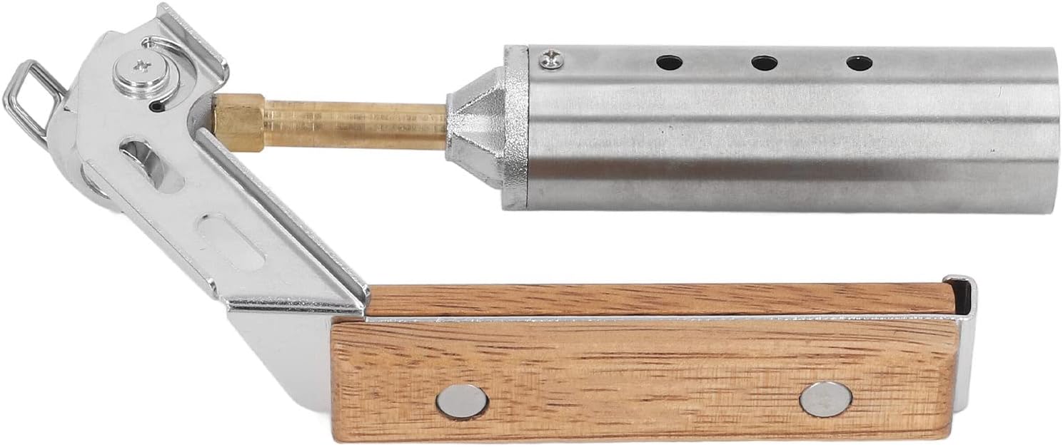 VBESTLIFE Outdoor Flamethrower, Foldable High Power Outdoor Torch Portable Wooden Handle Torch for Picnic Cooking