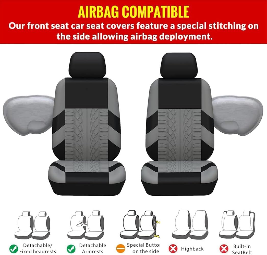Voiture Ensembles Housses Siège pour Dacia Jogger 2022 2023 2024 2025, 5 Places Couvre espirant Confortables Siège Avant,Et Arrière,Grey