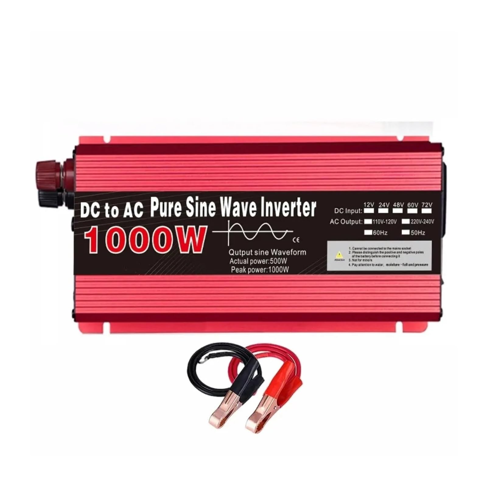 PWANUIGTE Inverter 12v 220v Pure Sine Wave 1000W 1600W 2200W 3000W DC to AC 220V Portable Power Supply Converter Car Solar