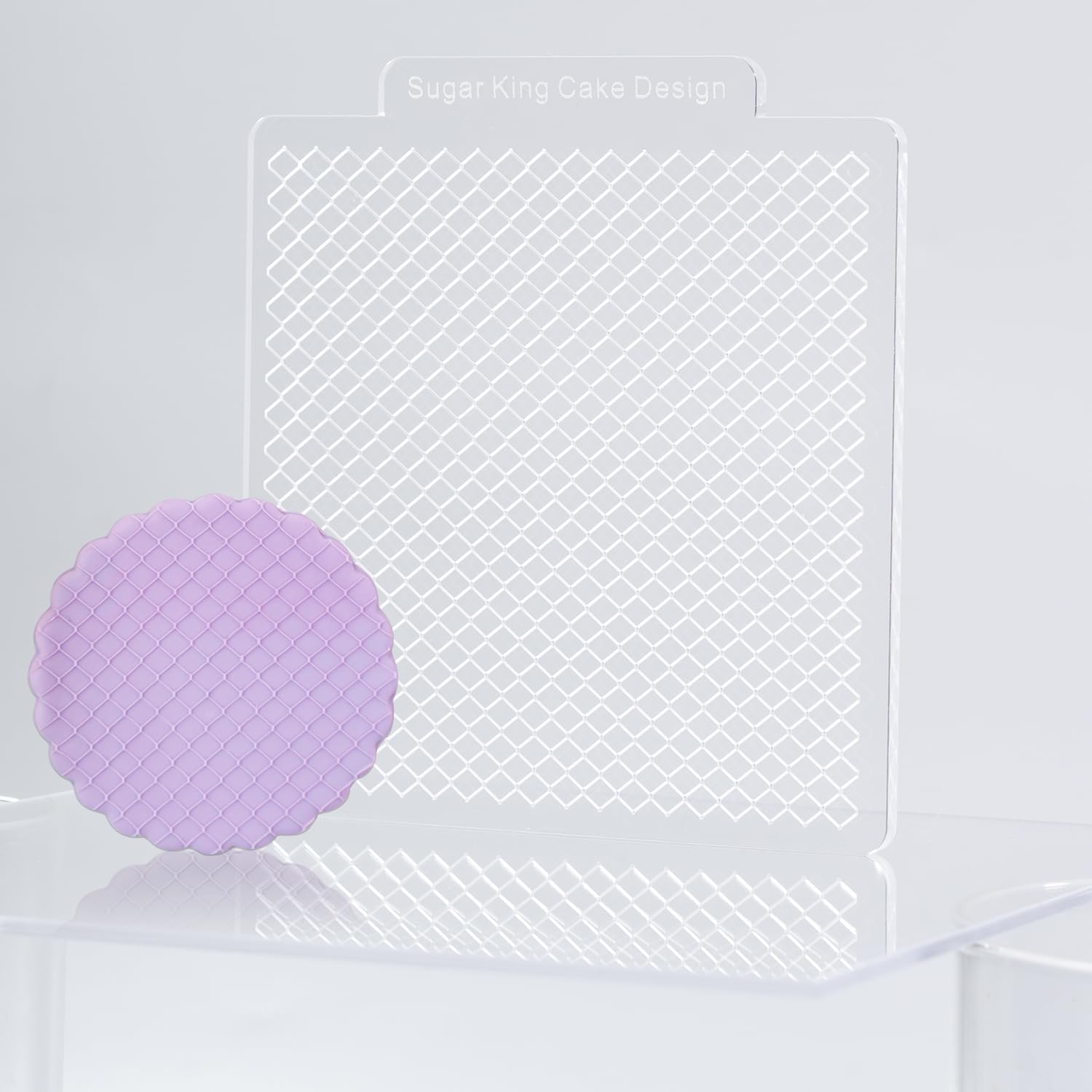 KALAIEN 3 Pack Cookie Embosser Set, Fondant Impression Mats Acrylic Embosser for Fondant Stamps, Texture Sheets for Polymer Clay, Chocolate, Cupcake Topper, Fondant Molds-Style 1