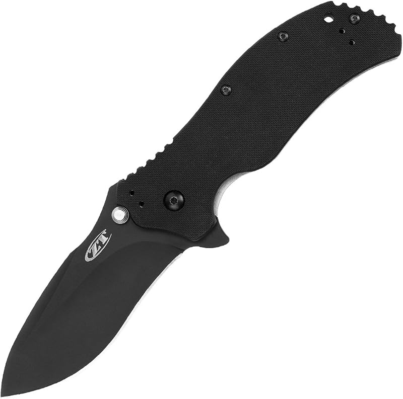 Zero Tolerance 0350 Folding Pocket Knife; 3.25" S30V Stainless Steel Blade with Tungsten DLC Finish; Textured G-10 Handle Scales, SpeedSafe Assisted Opening, Liner Lock, Quad-Mount Clip; 6.2 OZ.