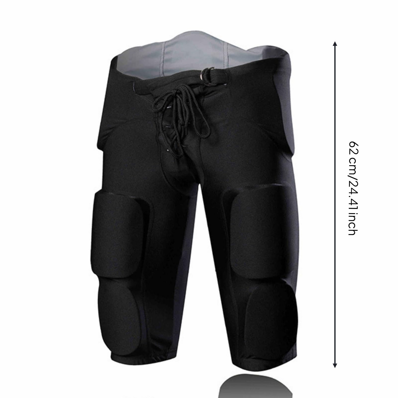 Short Protection avec Rembourrage Élastique Short Protection Pantalon Court pour Sportifs, Compétition , L , Adult Black