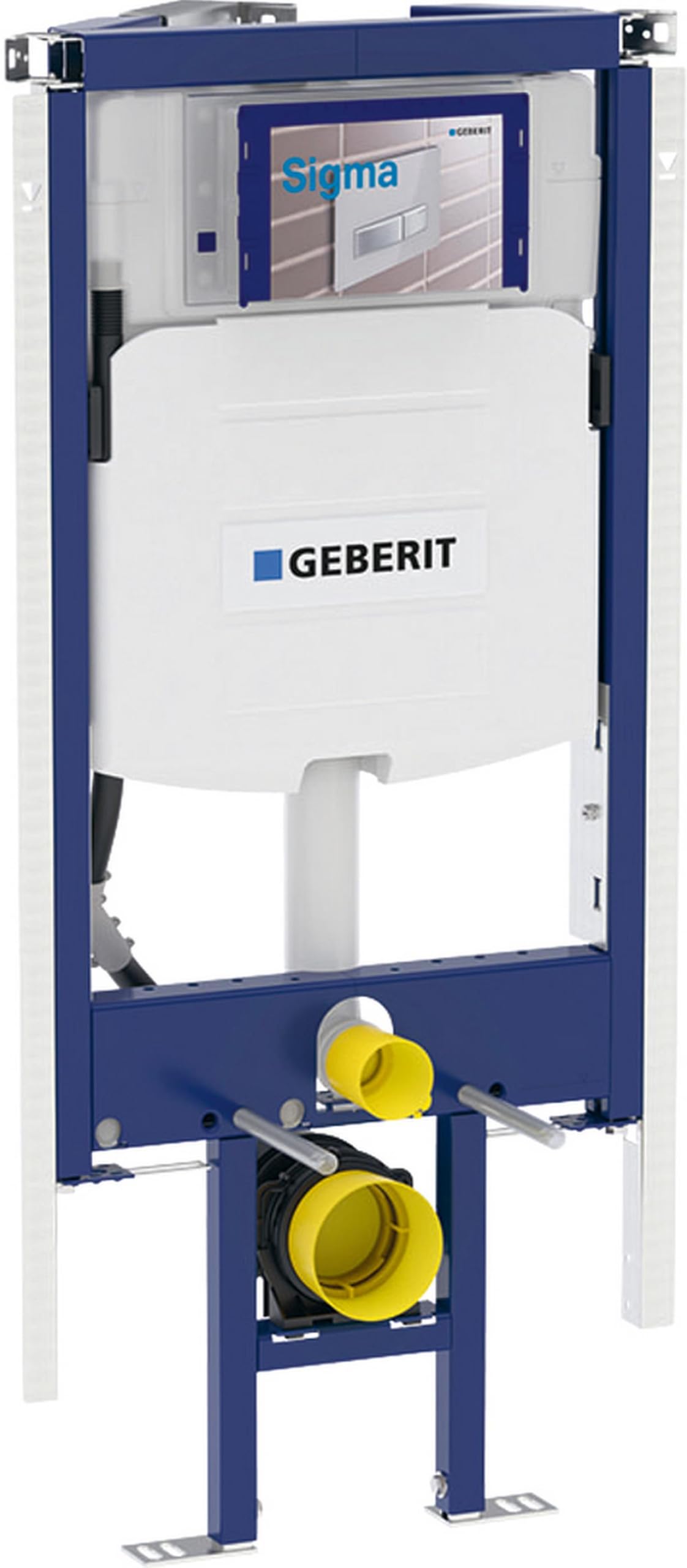 Geberit - Bastidor Geberit Duofix Para Inodoro Suspendido, 112 Cm, Con Cisterna Empotrada Sigma 12 Cm, Solución Esquinera (111.390.00.5)