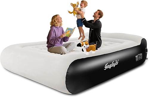 Colchón de aire Queen de 16 pulgadas con bomba integrada, colchón inflable portátil completo con bolsa de transporte, colchón inflable cómodo