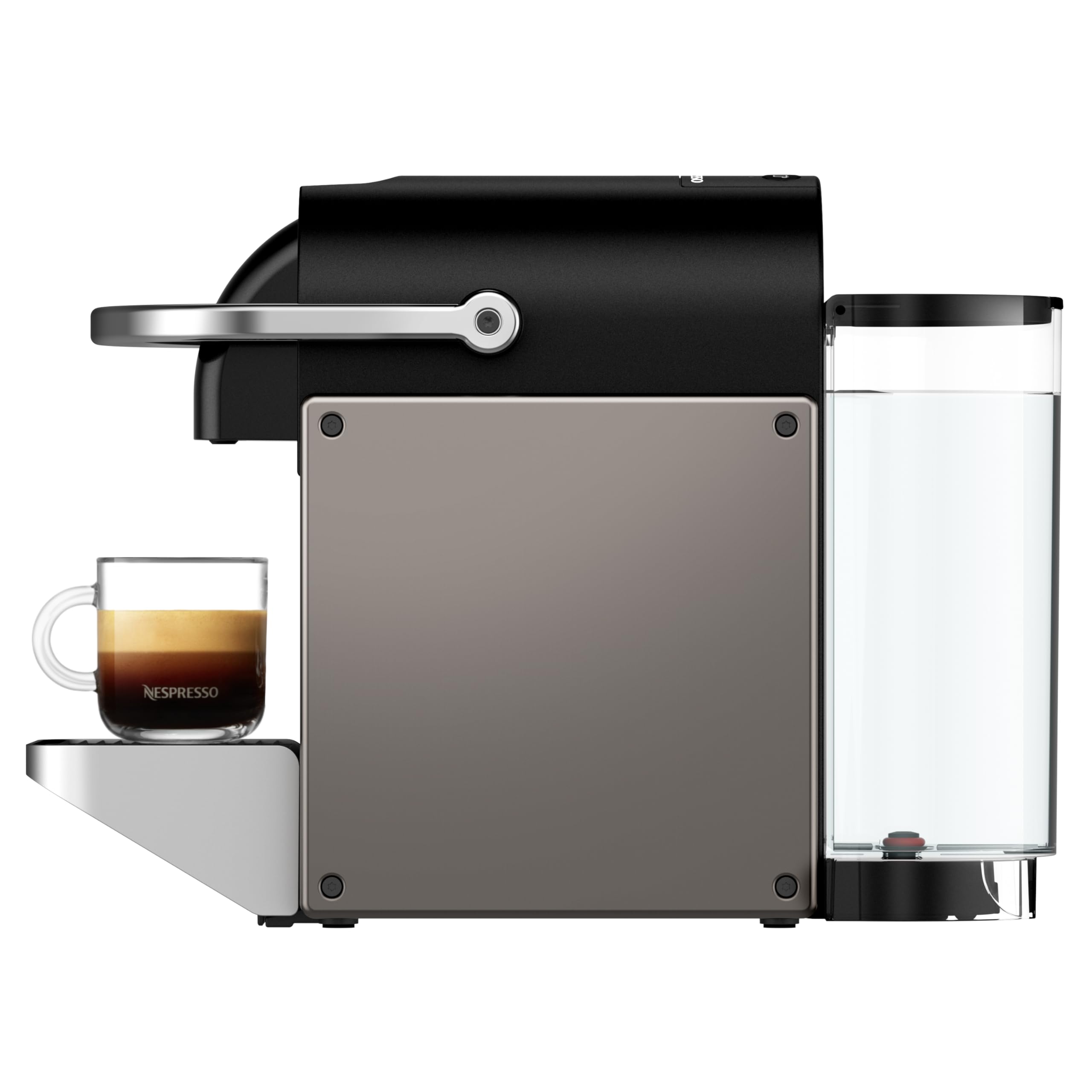 Krups XN306TK Nespresso Pixie Titan, Macchina per caffè Espresso, Ricette Programmabili, 2 Lunghezze, Spegnimento Automatico, 1260 W, 0.7 Litri
