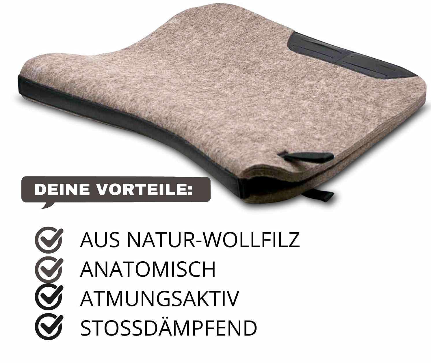 AMKA Filzschabracke Dressur aus Naturfilz mit Lederverstärkung 10 mm dick